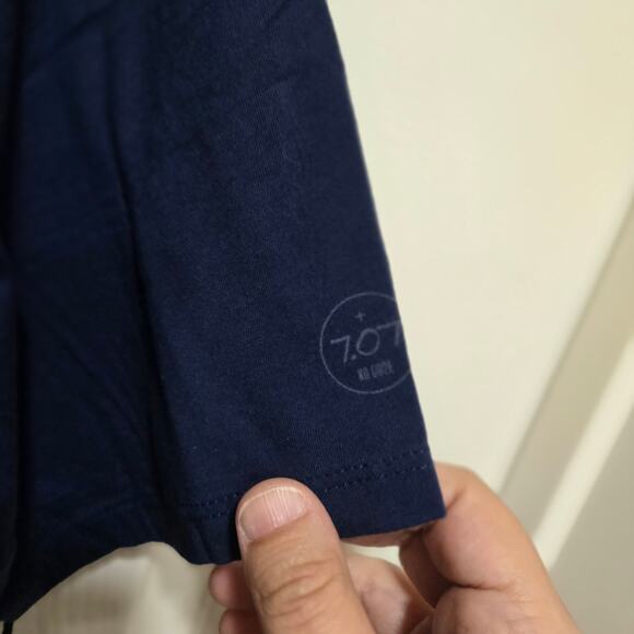 Allbirds shirt mens size large deep navy blue all good organic cotton logo tee - Picture 5 of 7